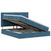 vidaXL Aufbewahrungsbett mit Matratze Dunkelblau 180 x 200 cm Samt
