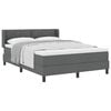 vidaXL Boxspringbett mit Matratze Dunkelgrau 190 x 140 cm Polyester
