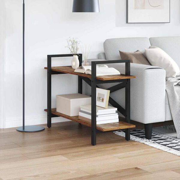 vidaXL B&uuml;cherregal Altholz 100 x 33,5 x 64 cm Holzwerkstoff