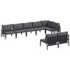 vidaXL Gartensofa-set 8 stk. Schwarz Stahl