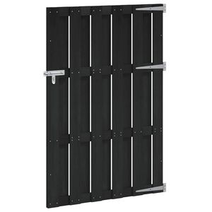 vidaXL Gartentor 100 x 150 cm WPC und Aluminium Schwarz