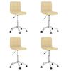 vidaXL Esszimmerstühle 4 Stk. Drehbar Creme Kunstleder