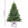 vidaXL Künstlicher Weihnachtsbaum mit 150 LEDs Grün 120 cm PE und PVC