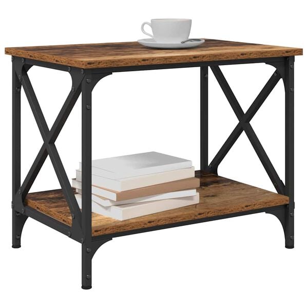 vidaXL Beistelltisch Altholz 55 x 38 x 45 cm Holzwerkstoff