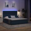 vidaXL Bett mit Stauraum und LED mit LED Dunkelblau 180 x 200 cm Samt