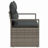 vidaXL Garten-Sofa mit Kissen 120 x 62 x 69 cm Poly-Rattan