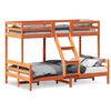 vidaXL Etagenbett 80x200/120x200 cm Wachsbraun Massivholz Kiefer