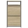 vidaXL Schuhschrank Sonoma-Eiche 60x34x112 cm Holzwerkstoff