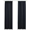 vidaXL Verdunkelungsvorh&auml;nge mit Haken 2 Stk. Anthrazit 140x245cm