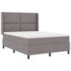 vidaXL Boxspringbett mit Matratze Taupe 160 x 200 cm Stoff
