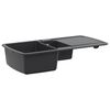 vidaXL K&uuml;chenwaschbecken Doppelbecken Granit 96 x 50 x 31 cm Graphit