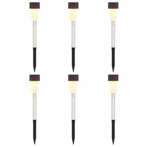 vidaXL Au&szlig;en Solarlichter mit Erdnagel 6 stk. Warmes Wei&szlig; 29,5 cm