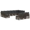 vidaXL Gartensofa-set 13 pcs Grau Poly-Rattan