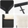 vidaXL Garten Essgruppe mit Kissen 7 pcs Schwarz Poly-Rattan