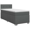 vidaXL Boxspringbett mit Matratze Dunkelgrau 80 x 200 cm Stoff