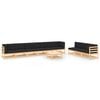 vidaXL 10-tlg. Garten-Lounge-Set mit Kissen Massivholz Kiefer