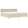 vidaXL Boxspringbett mit Matratze Creme 200 x 200 cm Polyester