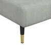 vidaXL Schlafsofa in L-Form Hellgrau 275x140x70 cm Samt