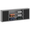 vidaXL Werkzeugschrank mit Regal Schwarz und Grau 50 x 20 x 55 cm