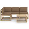 vidaXL 5-tlg. Garten-Lounge-Set mit Taupe Kissen