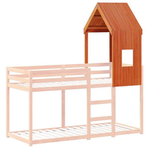 vidaXL Dach für Kinderbett Wachsbraun 60x99x139,5 cm Massivholz Kiefer