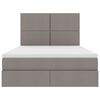 vidaXL Bett mit Stauraum und LED mit LED Taupe 140 x 190 cm Polyester