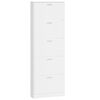 vidaXL Schuhschrank Hochglanz-Weiß 59x17x169 cm Holzwerkstoff