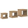 vidaXL Couchtisch 3 pcs Artisan-Eiche Holzwerkstoff
