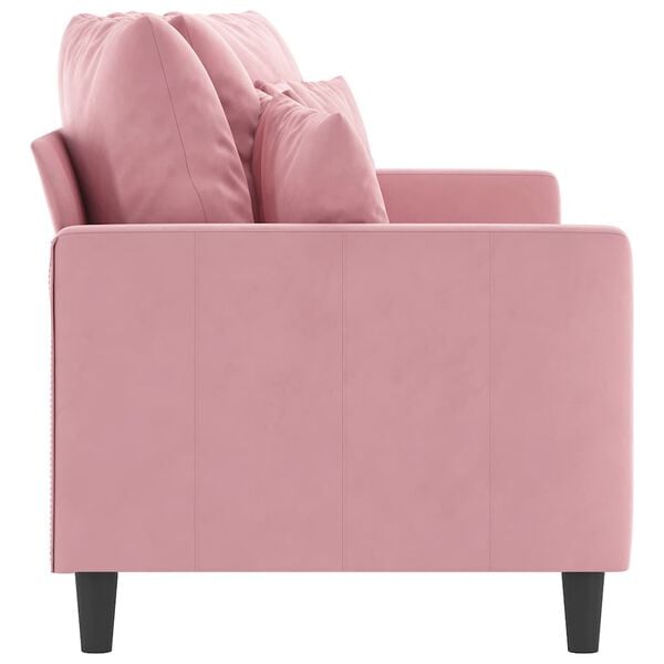vidaXL 2-Sitzer-Sofa Rosa 140 cm Samt