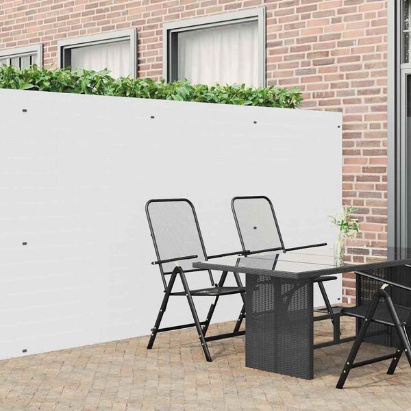 vidaXL Gartenzaun Doppelseitig Wei&szlig; 1,8x5 m PVC
