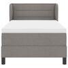 vidaXL Boxspringbett mit Matratze mit Kopfteil Taupe 80 x 200 cm Stoff