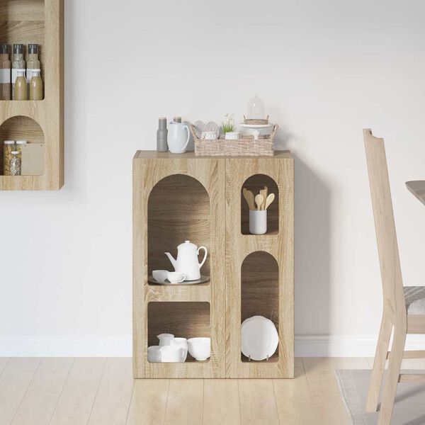 vidaXL Sideboard Sonoma-Eiche 59 x 35 x 80,5 cm Holzwerkstoff