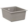 vidaXL Waschbecken Grau 370 x 460 mm 80% Quarz und 20% Harz