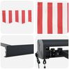 vidaXL Markise Rot und Wei&szlig; 400 x 300 cm Polyester und Aluminium
