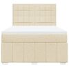 vidaXL Boxspringbett mit Matratze Creme 140x200 cm Stoff