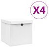 vidaXL Aufbewahrungsboxen mit Deckeln 4 Stk. 28x28x28 cm Wei&szlig;