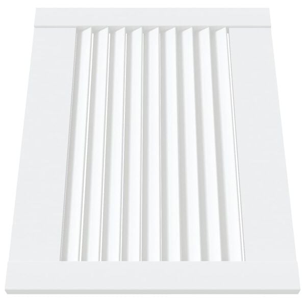 vidaXL Schrankt&uuml;r Lamellen-Design Wei&szlig; 39,5x49,4 cm Massivholz Kiefer