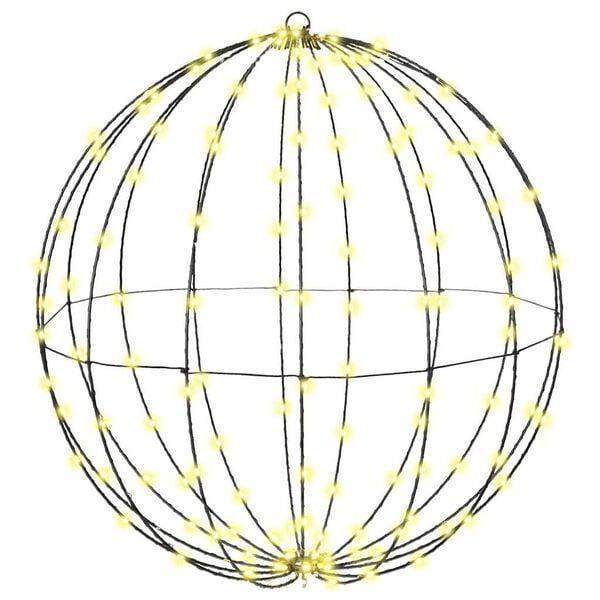 vidaXL Ball mit 192 LEDs Warmwei&szlig; 59,5 x 59,5 x 63 cm Metall