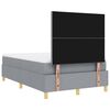 vidaXL Boxspringbett mit Matratze Hellgrau 120 x 200 cm Stoff