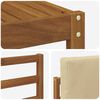 vidaXL Outdoor-Sofagarnitur 7 pcs Natur und Beige Massivholz Akazie