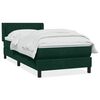 vidaXL Boxspringbett mit Matratze Dunkelgr&uuml;n 90x220 cm Samt