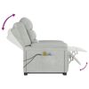 vidaXL Massagesessel mit Aufstehhilfe Hellgrau Samt