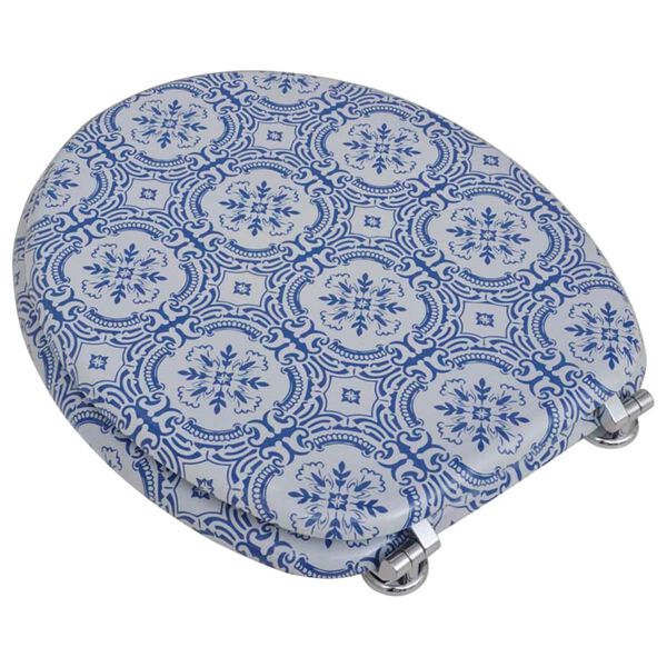 vidaXL Toilettensitz mit MDF-Deckel Porzellan-Design