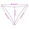 vidaXL Sonnensegel 160 g/m&sup2; Dreieckig Hellgrau 3,5x3,5x4,9 m HDPE