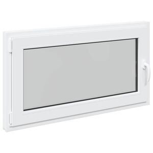 vidaXL Kellerfenster RISOR 110 x 50 cm PVC und Glas Wei&szlig;