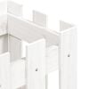 vidaXL Pflanzkübel Lattenzaun-Design Weiß 30x30x30 cm Kiefernholz