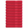 vidaXL Handt&uuml;cher FROGN 10 Stk. Rot 100x200 cm 360 g/m&sup2;