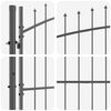 vidaXL Gartentor Schwarz 125 x 500 cm
