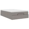 vidaXL Ottoman-Bett mit Matratze Taupe 120x200 cm Stoff
