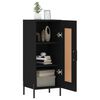 vidaXL Sideboard Schwarz 34,5x34x90 cm Holzwerkstoff